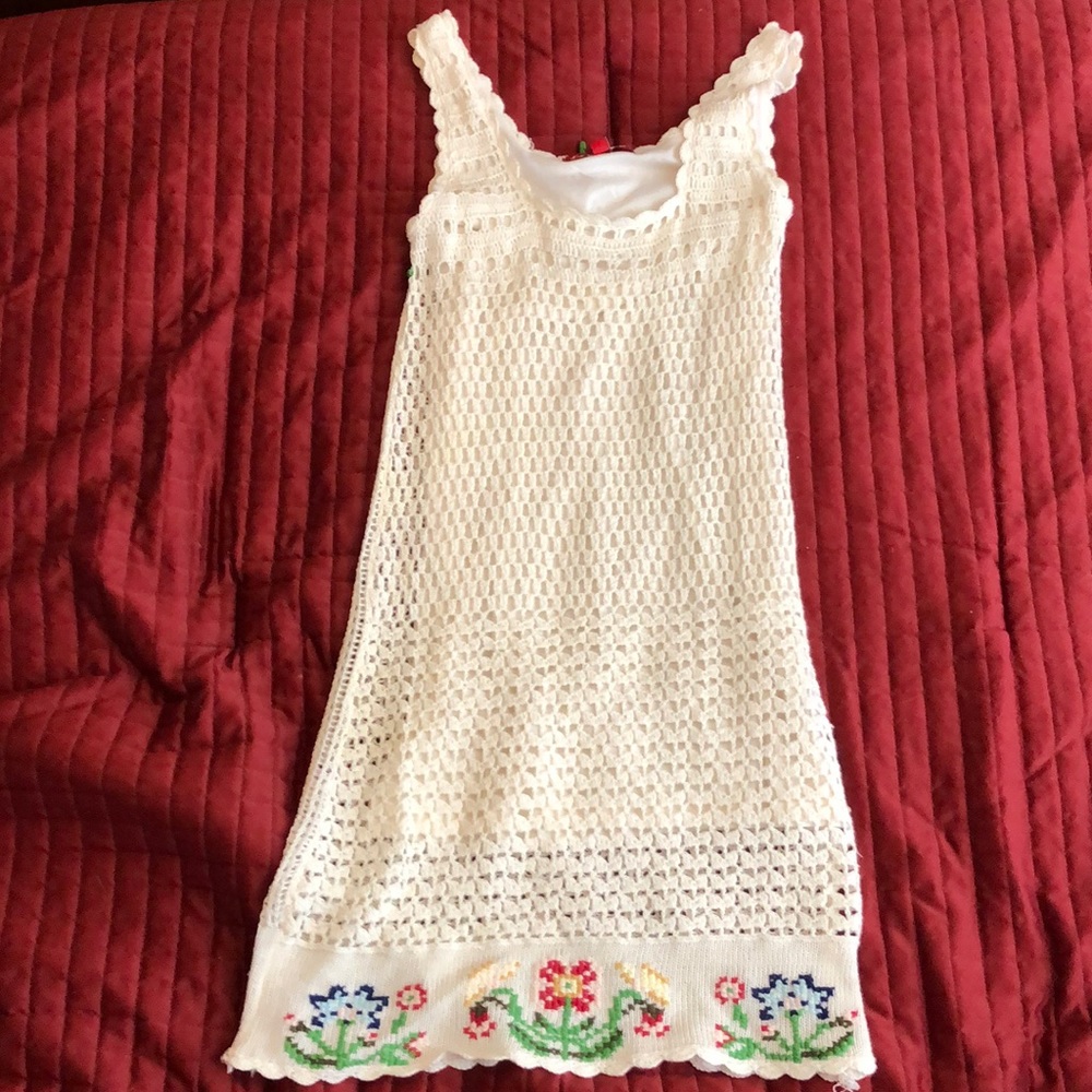 White crochet dress